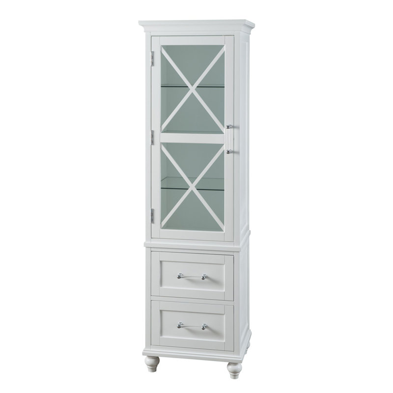 Prader Freestanding Tall Bathroom Linen Cabinet with Storage Drawers