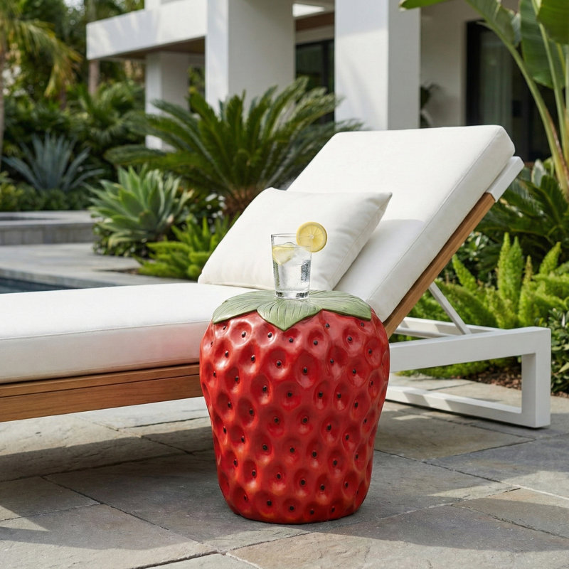 Tabouret de jardin en résine Strawberry