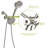 Multi Function Dual Shower Head  Shower System With 4.7" Rain Showerhead, 8Function Hand Shower, Brushed Nickel-126231961