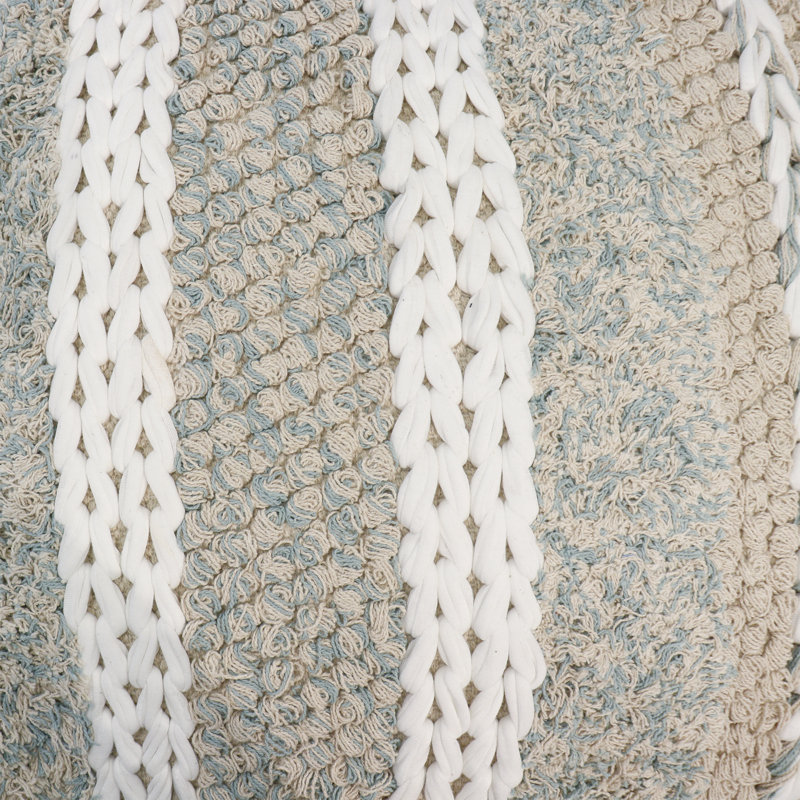 Pouf tressé 100% coton Grandcanyon, beige