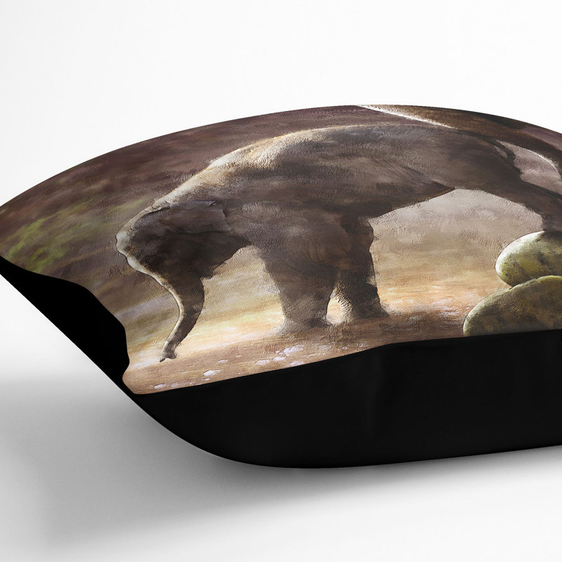 Square Throw Cushion, Black, 40cm H x 40cm W x 15cm D
