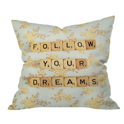 Follow Your Dreams Outdoor Throw Pillow