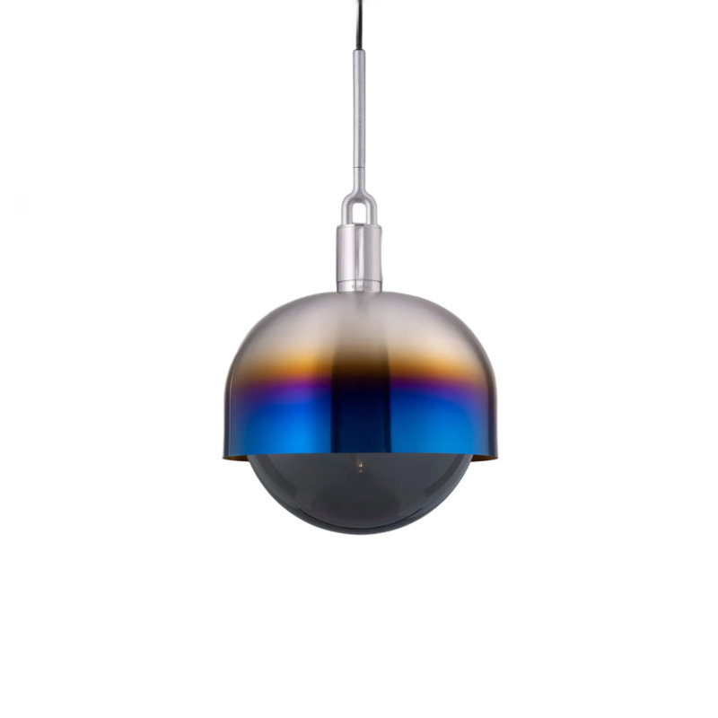 1 - Light Pendant, Smoked/Burnt Steel