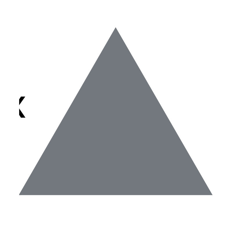 Décalcomanie murale motif triangle, Gris orage, H 4 po x l 4 po x P 0,01 po