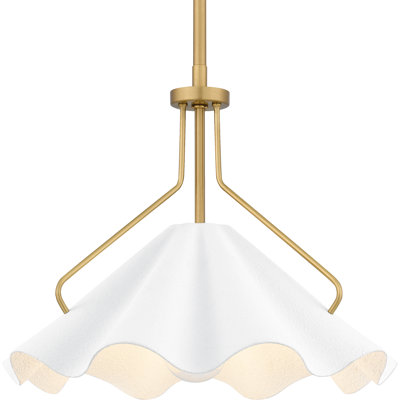 Capus 1-Light Aged Brass Pendant Light