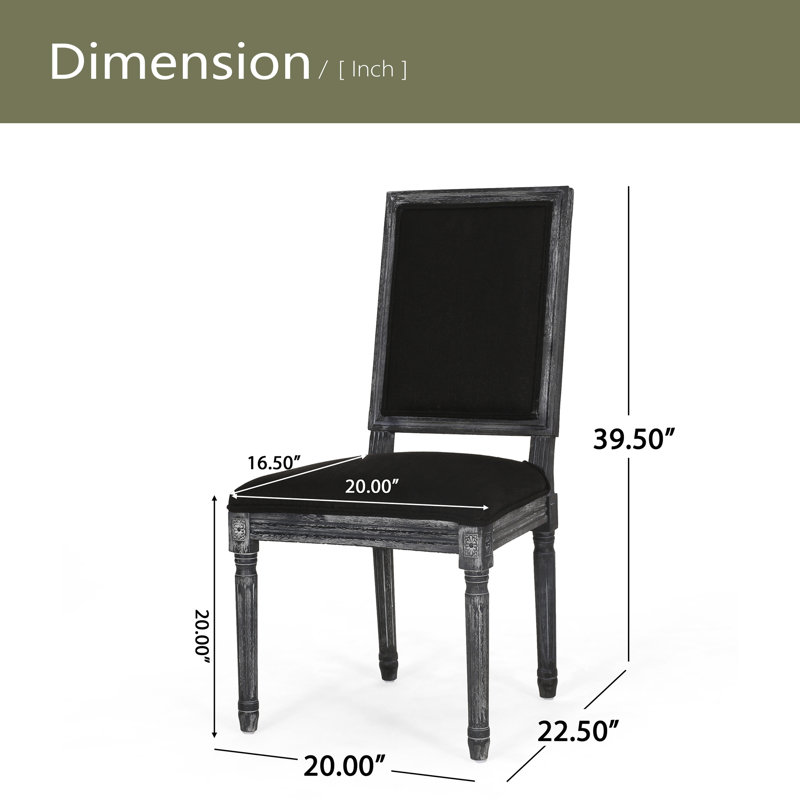 Chaise de salle à manger, Gris, Noir