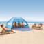 Beach Tent Sun Shelter for 8 Person, UPF 50+ Protection, Portable Sun Shade Canopy with Carrying Bag & Sand Pockets, Lightweight and Easy Setup Beach Umbrella for Camping Fishing Outdoor Picnic