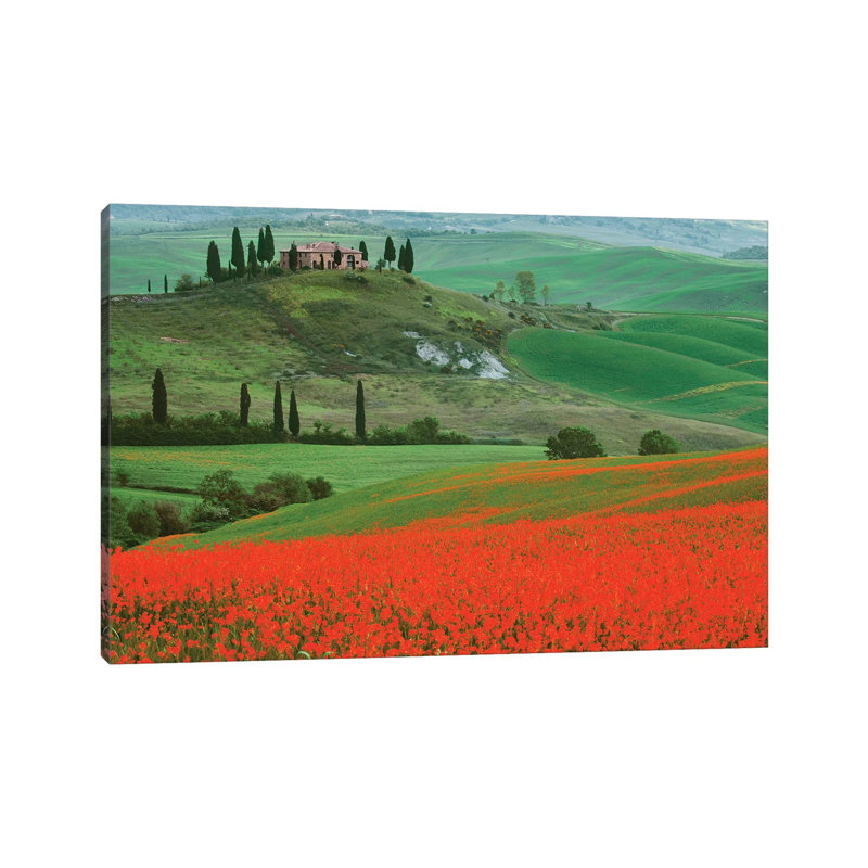 Europe, Italy, Tuscany. The Belvedere Villa Landmark And Farmland. by Jaynes Gallery - Wrapped Canvas Gallery-Wrapped Canvas Giclée