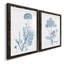 Antique Botanical in Blue V - ensemble de 2 reproductions d'art sur papier encadré-886654260-886654256