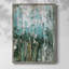 «Abstract Turquoise Forest II», reproduction encadrée - bois massif-1255038930