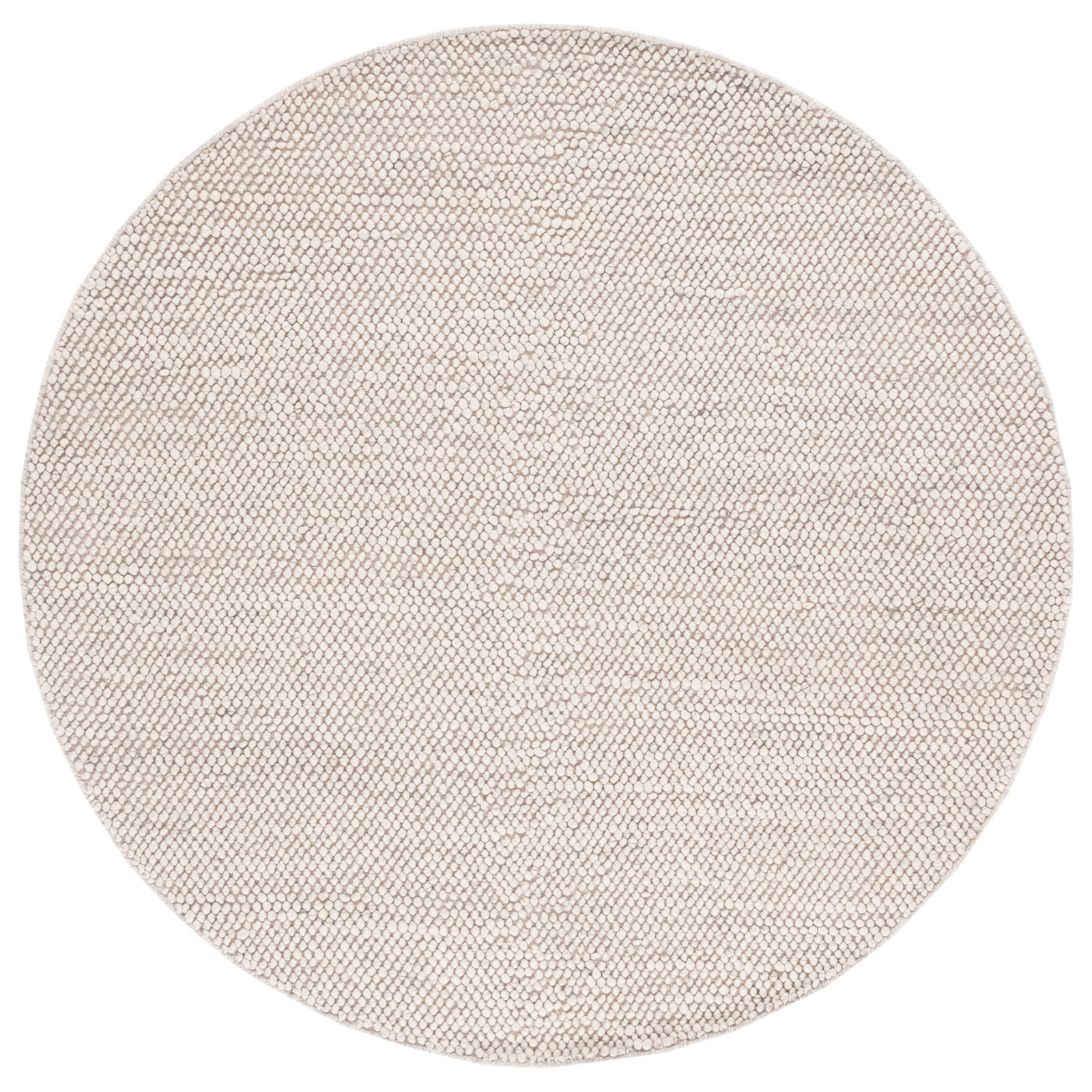 Danie Gray Ivory Hand-Woven Rug, Round 4'