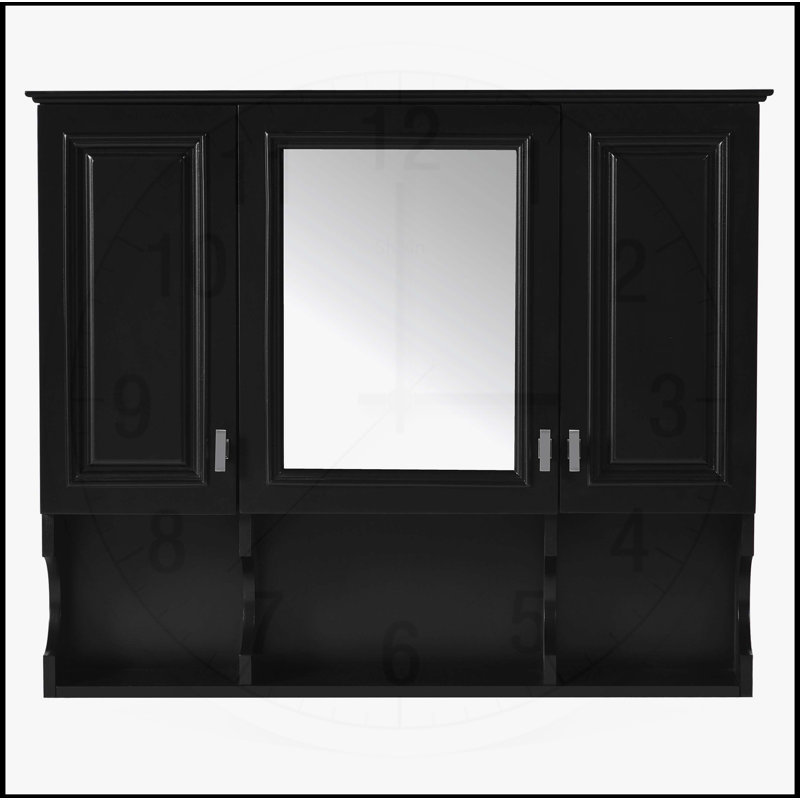 Armoire de salle de bain murale moderne avec rangement polyvalent et design élégant, Blanc