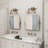 Cicel Dimmable Black Vanity Light with Mercury Glass-233338023