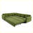 Chenille Upholstered Convertible Sleeper Sofa Bed Green