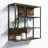 5 Piece Square Metal Accent Shelf with Reclaimed Wood