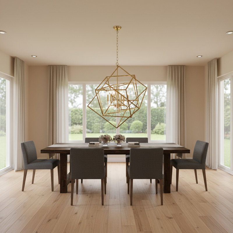 Asante 6 - Light Dimmable Geometric Chandelier