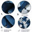 Bliss Of Happiness in Aegean Blue - Art abstrait rond en métal-109670656