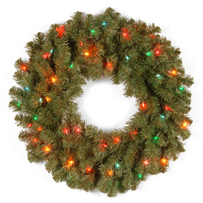 24" Kincaid Spruce Wreath with Lights