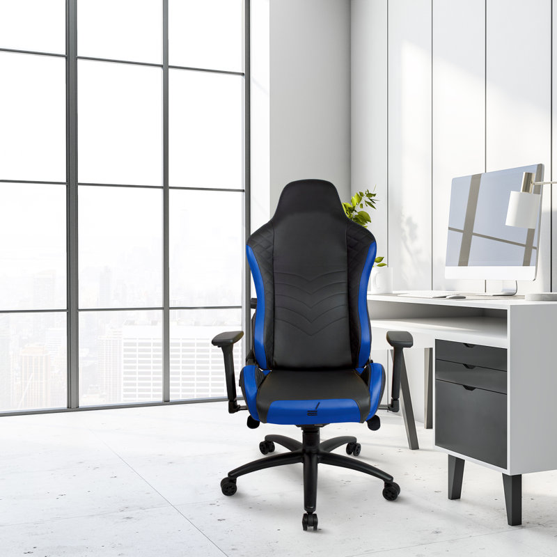 Chaise de bureau ergonomique avec fonctions réglables, Bleu