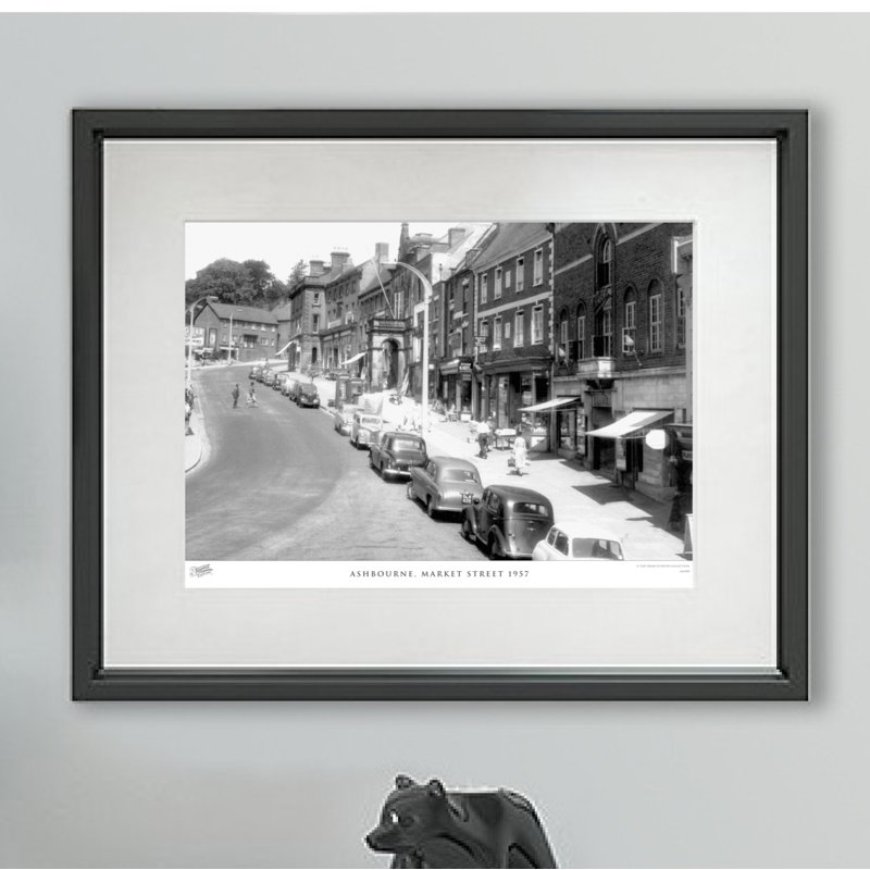 Ashbourne, Market Street 1957 - Single Picture Frame Print, 28cm H x 36cm W x 2.3cm D