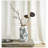 Vintage-Inspired Ceramic Flower Vase with Floral Pattern, Perfect for Farmhouse and Rustic Decor, 5.3x5.3x10.2 Inches