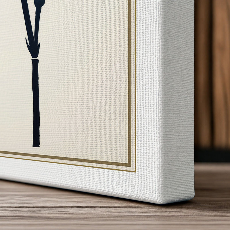 Carnation in Ink Japandi - Wrapped Canvas, 24x16 - 61.0 x 40.6 cm, White Border