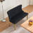 Velvet Double Dining Loveseat Bench, Kitchen & Dining Seating, 2-Seat Tufted Bench W/Handmade Buttons, Wing Back, Gold-Plated Steel Legs, Mid Century Modern-1346998310