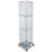 Four-Sided Pegboard Tower Floor Display on Revolving Wheeled Base. Spinner Rack Stand. Panel Size: 14"W x 60"H