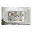 Armoire de rangement murale 55 po avec tablettes réglables, armoire de rangement blanche moderne