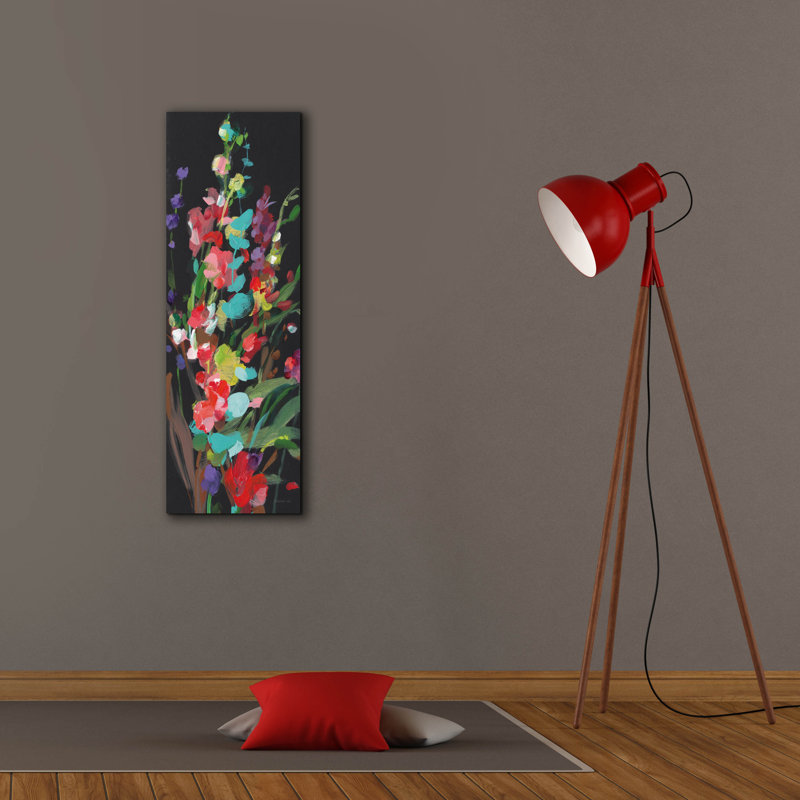 «Brightness Flowering Panel 2» par Danhui Nai, art mural sur toile, H 36 po x l 12 po