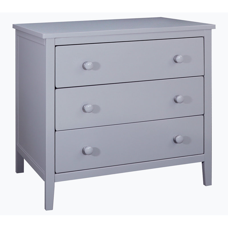 Commode décorative 3 tiroirs Arunasalam, gris