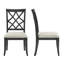 Chaises de salle à manger rembourrées en chêne foncé 2, style Mid-Century rétro, bois massif, sièges confortables-263149379