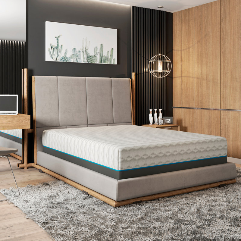 Matelas en mousse viscoélastique pelucheux 14 po Copper Lux avec tissu rafraîchissant à changement de phase, Très grand lit