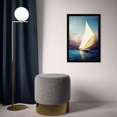 Sailing Golden - Picture Frame Painting on Paper