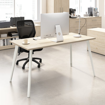 Bureau d'ordinateur Bush Business Furniture Vista avec pieds évasés en métal