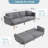 Mayrelin Fabric 78.74'' Reception Sofa-444854331