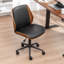 Chaise de bureau rembourrée en similicuir Bryonie-340057852