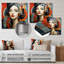Cubisme multicolore, création de femme III - cubisme, art mural en métal-663513660