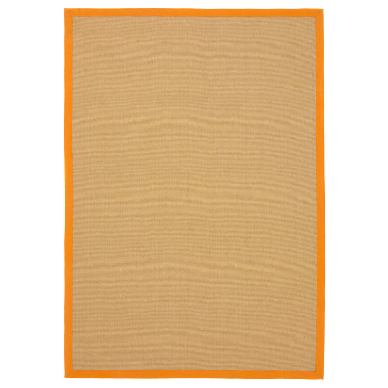 Sisal Hand Woven Orange Rug, Rectangle 80 x 150cm