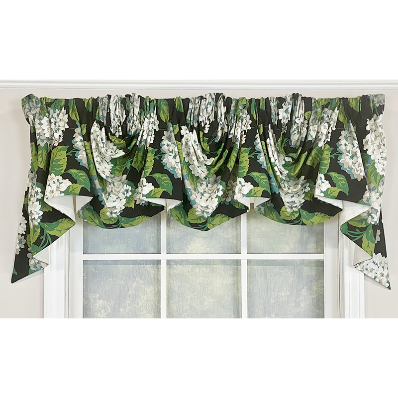 Hydrangée cantonnière empire 3 couleurs Tuxedo, L 36 po x L 25 po, Noir