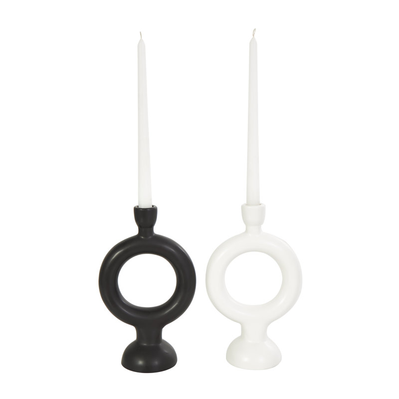 Bougeoir en grès de 9,2 po Mable