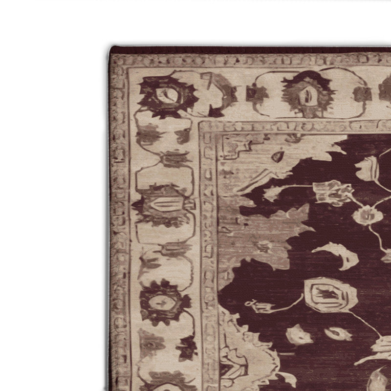 Overdyed Beige Indoor and Outdoor Area Rug, Rectangle 2' x 3'