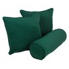 Green throw pillows