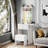 Makeup Vanity Desk - 3 Adjustable LED Mirrors & Storage Chair, Vanity Table Dressing Table Bedroom-1183268345
