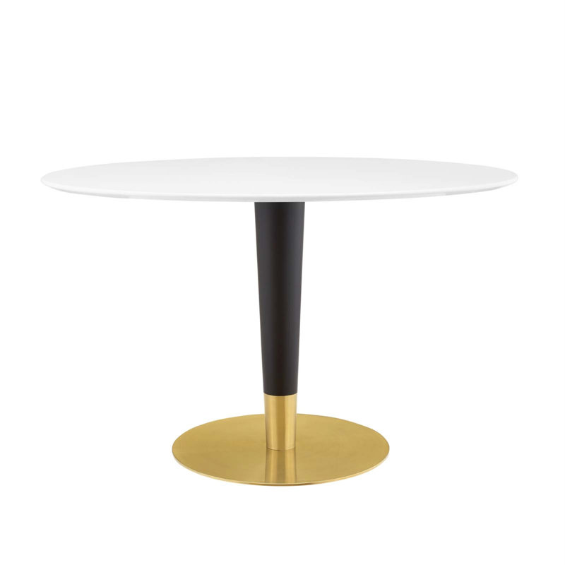 Zinque 48" Oval Dining Table, White