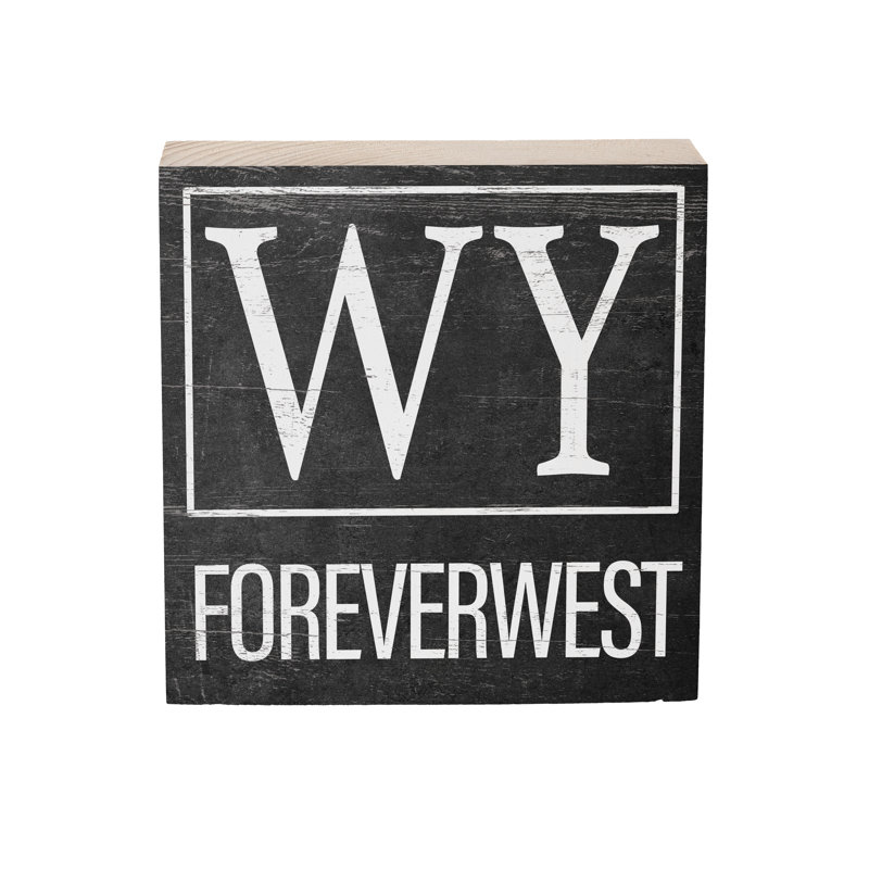 State Wooden Plock Wyoming 6x6"