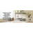 White Full Size Bunk Bed With Twin Size, LED Light And Charging Socket-752452279