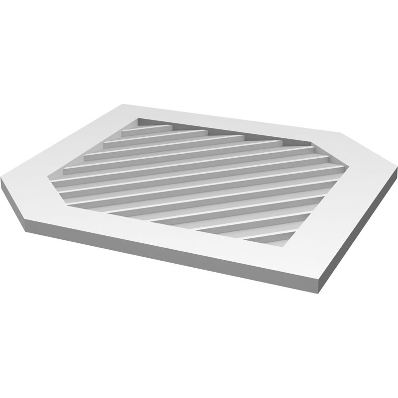 Ventilé vertical à pignon vertical 13/12 po, H 1 po x l 30 po x L 42 po