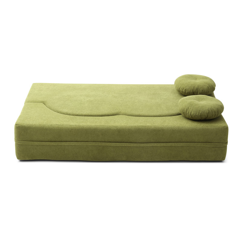 Le canapé-lit 2 en 1 pliant avec coussin se transforme facilement d'un canapé en lit simple pour des espaces de vie compacts.