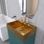 Meuble-lavabo autoportant 20 po en rouge avec comptoir intégré en acier inoxydable 304 brossé-1164279559